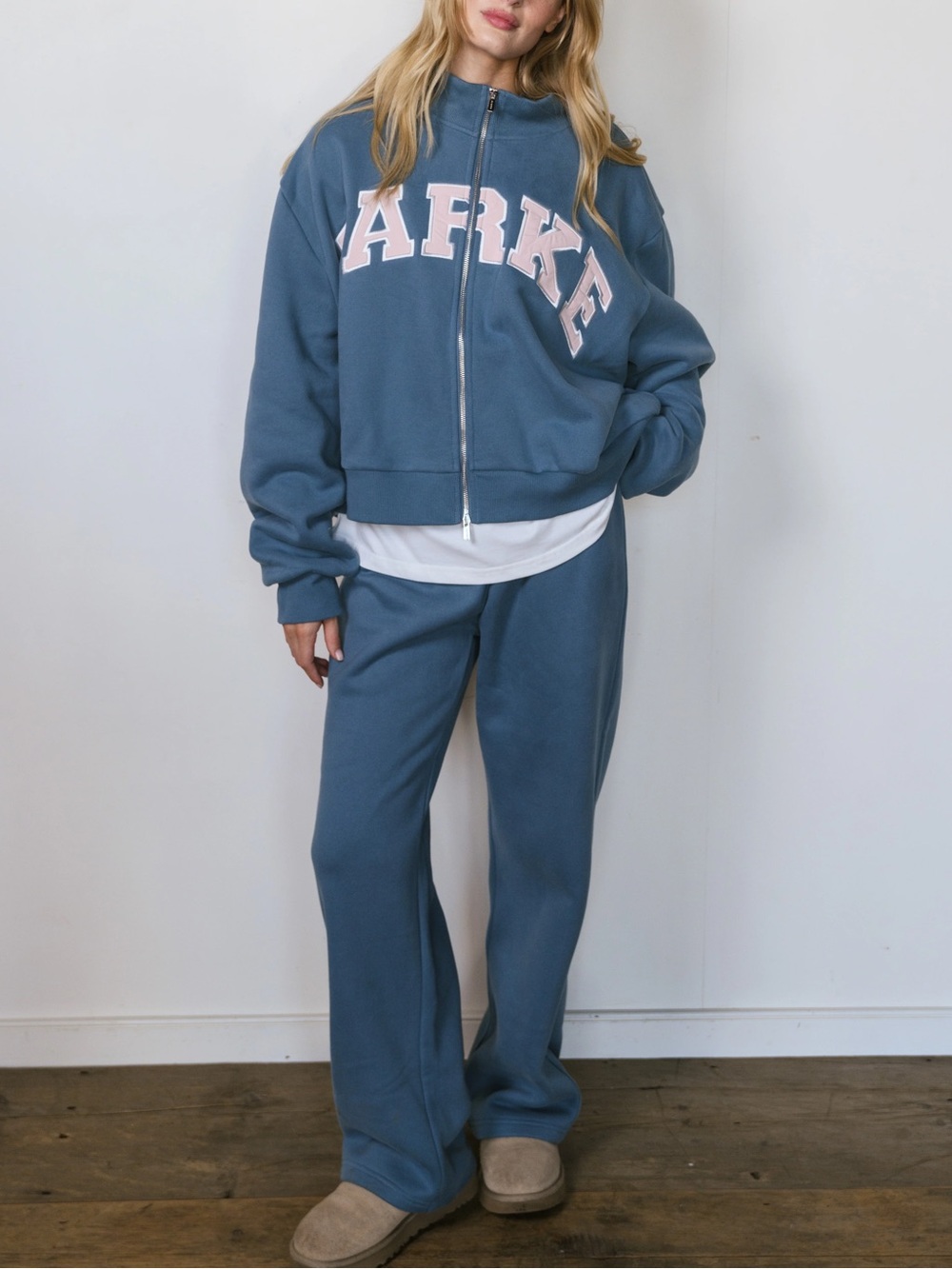 PARKE Zip Up Varsity Mockneck